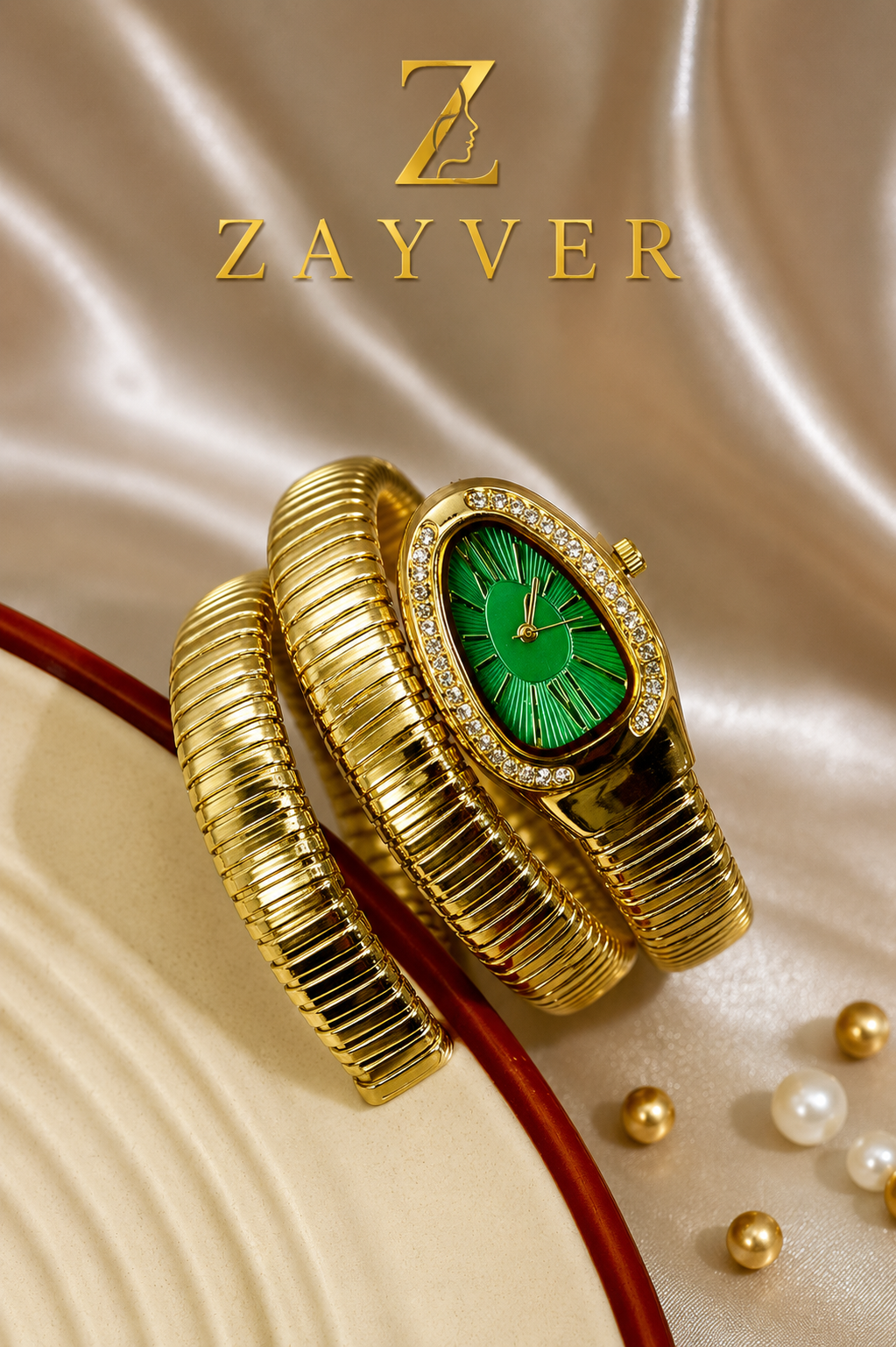 Zaria Luxe Watch Green With green dial