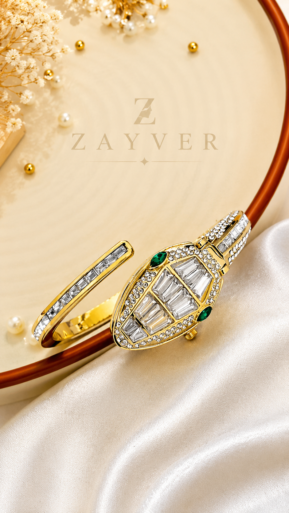 Hidden Crystal Bracelet Watch