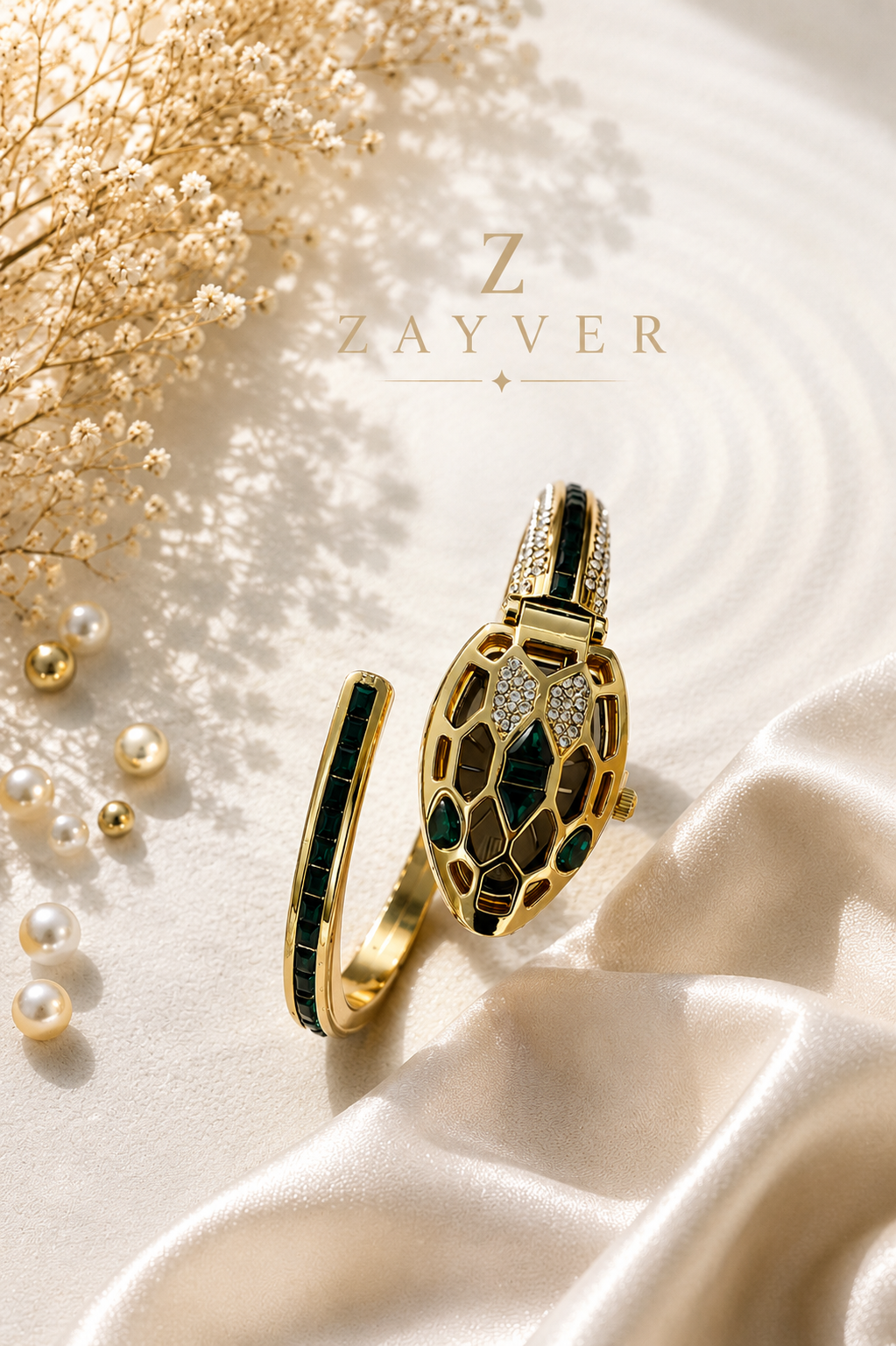 Hidden Crystal Bracelet Watch