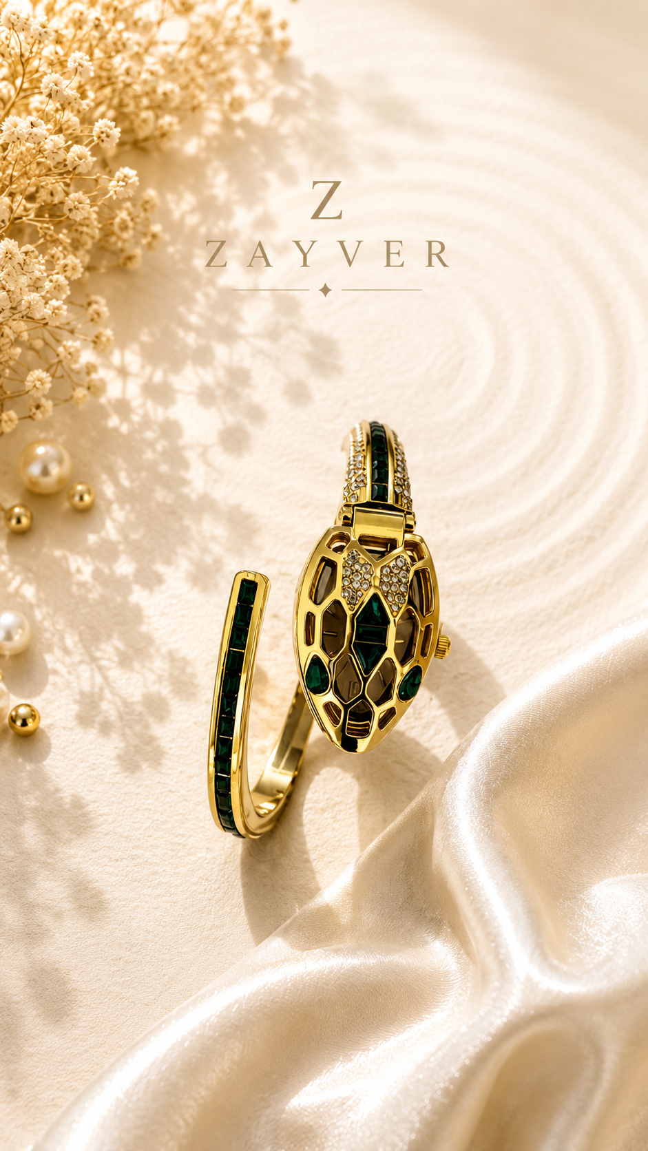 Hidden Crystal Bracelet Watch