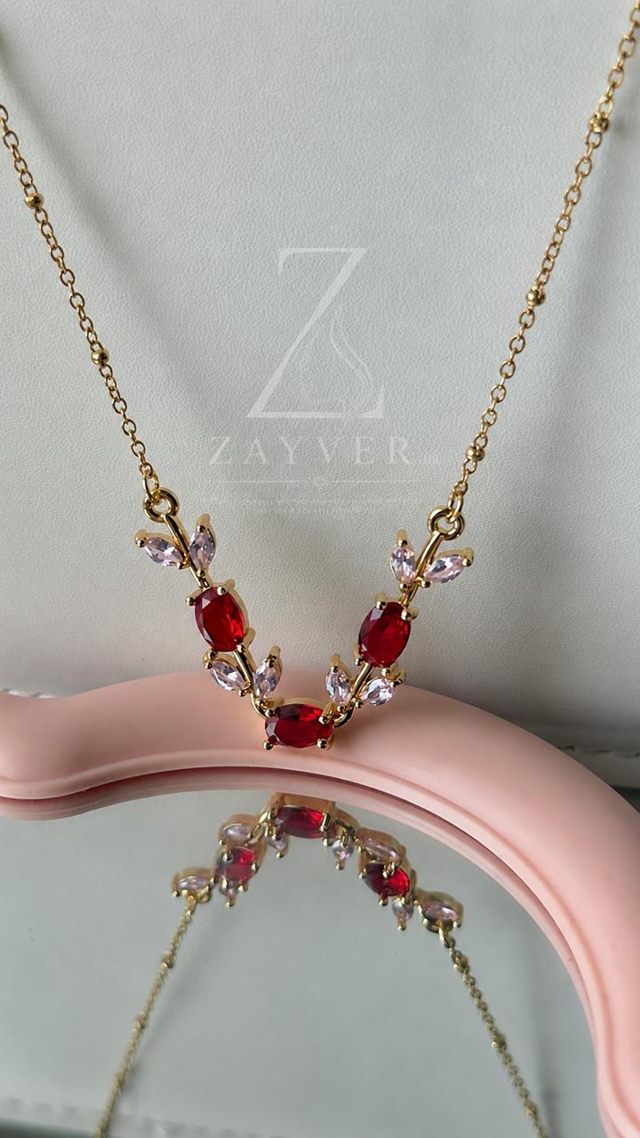 Anti-tarnish Tulip Necklaces Red
