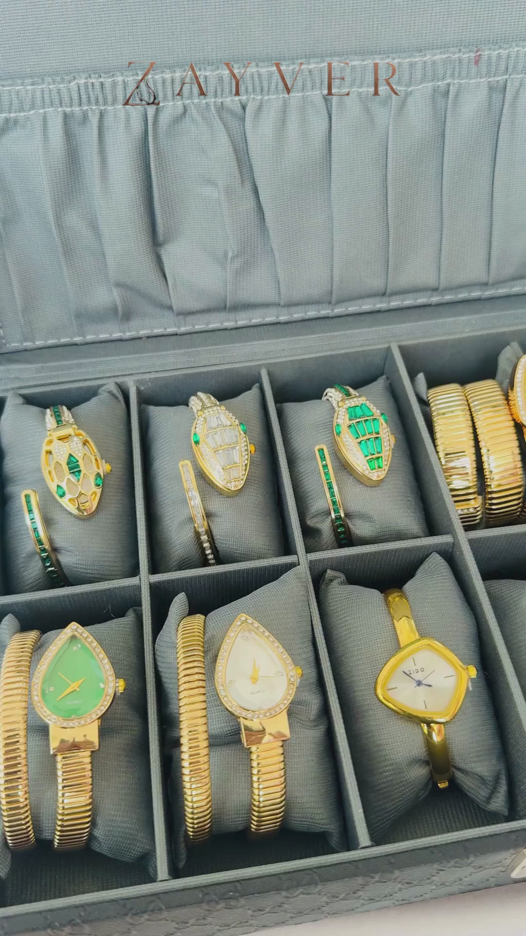 Hidden Crystal Bracelet Watch