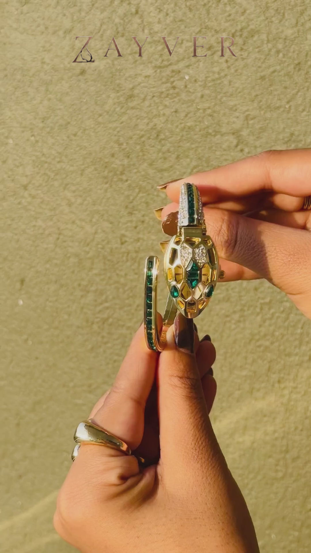 Hidden Crystal Bracelet Watch